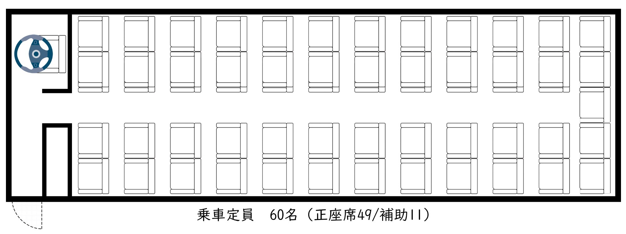 大型車(ハイデッカー・60人乗り)